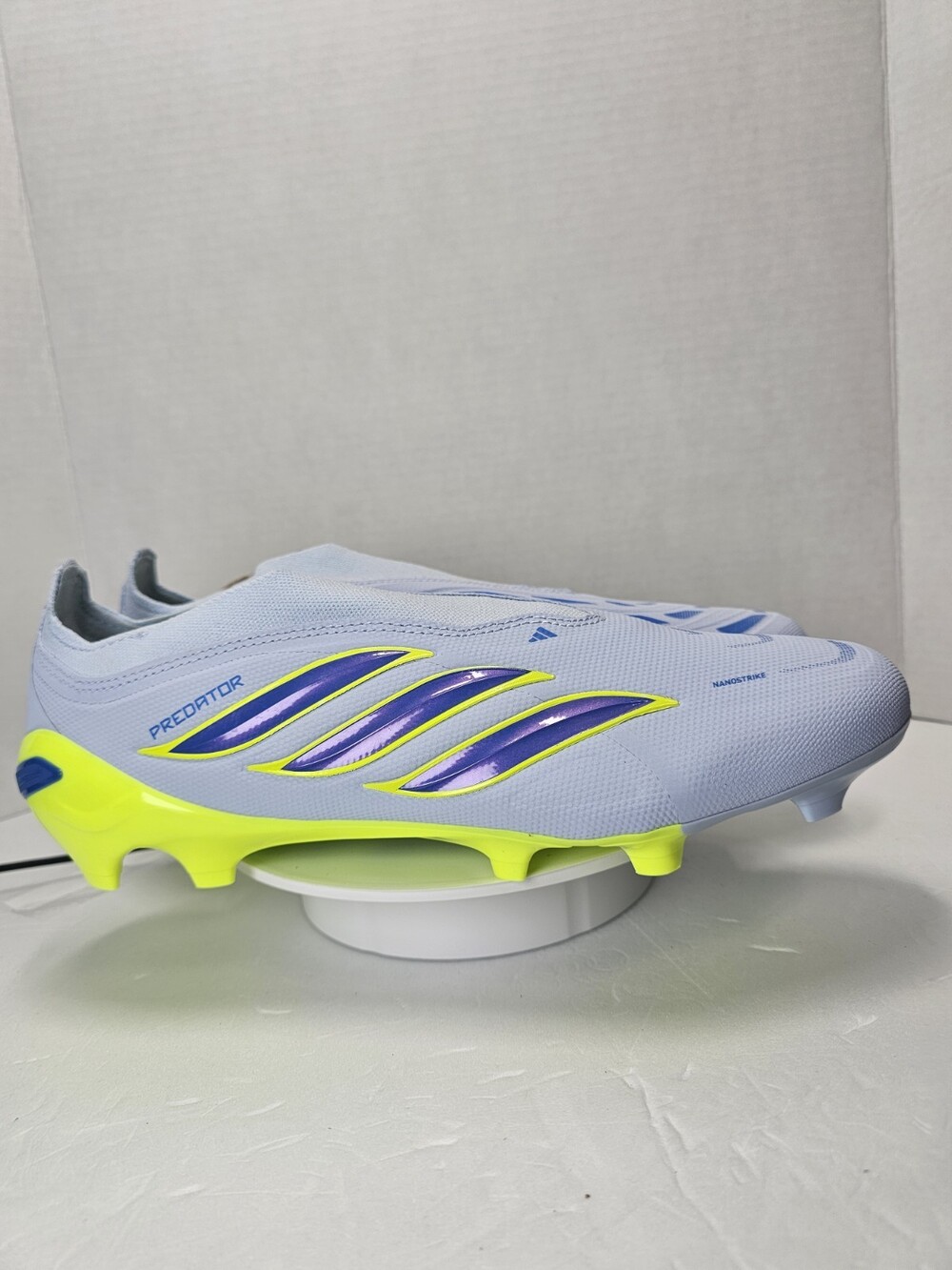 Adidas Predator League LL Laceless FG Soccer Cleats Men 11 Blue Neon Yellow